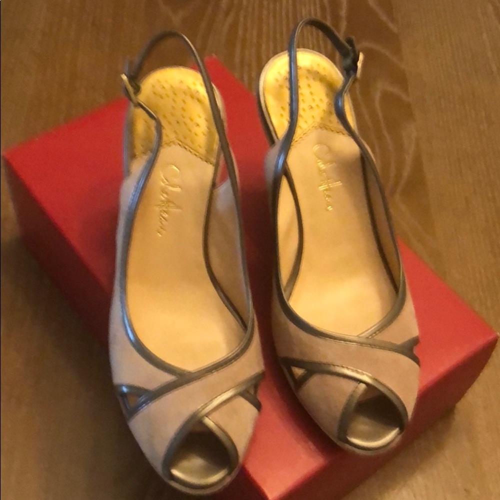 Cole Haan suede wedges size 7.5